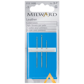 Hand Sewing Needles: Leather: Nos.3-7: 3 Pieces by Milward