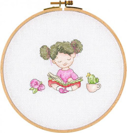 Loves Reading Cross Stitch Kit By CWOC