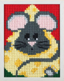 Mouse and Cheese Beginner Cross Stitch Kit by Pako