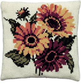 Sunflower Chunky Cross Stitch Cushion Kit by Pako