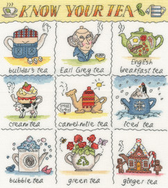 Know Your Tea Counted Cross Stitch Kit By Bothy Threads