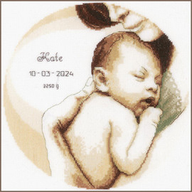 Mum and Baby Cross stitch Kit By Lanarte