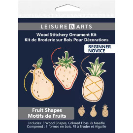 3 Piece Set Fruit Wood Stitchery Shapes Kit by Leisure Arts