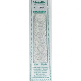 Madeira Mouliné Metallic Cotton 20m: 4011 Bright Silver