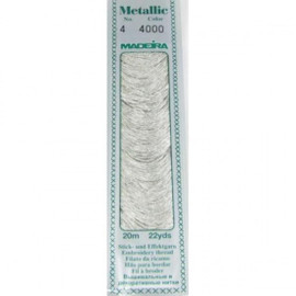 Madeira Mouliné Metallic Cotton 20m: 4000 Silver Dust