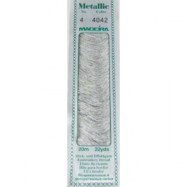Madeira Mouliné Metallic Cotton 20m: 4042 Antique Silver