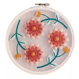 Organza Dahlia Freestyle Embroidery Kit By Leisure Arts