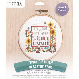 Spicy Disaster Counted Cross Stitch Kit By Leisure Art