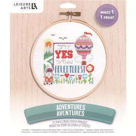 Adventure Counted Cross Stitch Kit By Leisure Art