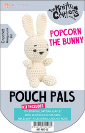  Pouch Pal – Popcorn The Bunny  Crochet Kit by Knitty Critters