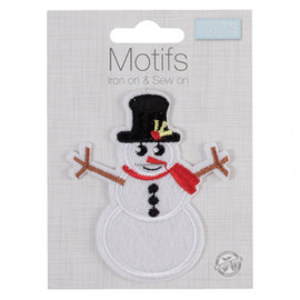 Christmas Snowman Iron On Motif by Trimits