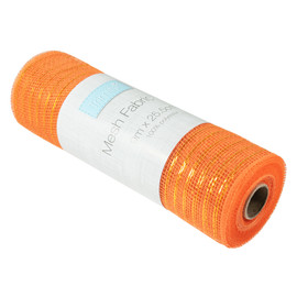 Mesh Fabric Rolls: Orange: 1 roll 25.5cm x 9m