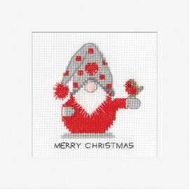 Gonk Christmas Robin Cross sitch Card Kit by Heritage