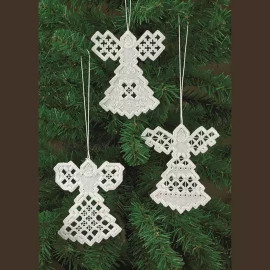 Hardanger Angels 6 Christmas embroidery Kit by Permin