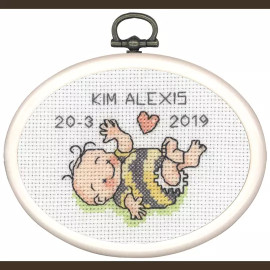 New Baby Mini 3 Counted Cross Stitch Kit By Permin