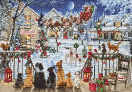 Pets on the Porch Cross stitch Kit by Luca S