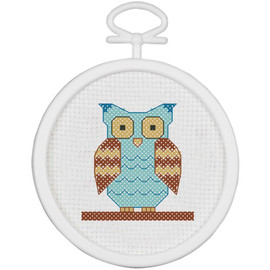 Janlynn Mini Counted Cross Stitch Kit 2.5" Owl