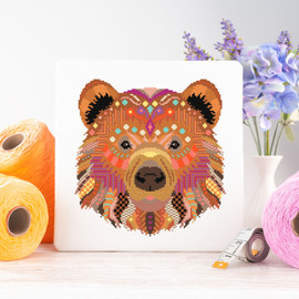 Mandala Bear Cross Stitch Kit by Meloca Designs