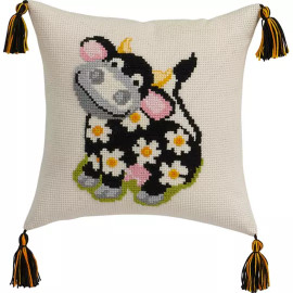 Cow Cushion Counted Cross Stitch Kit by Permin