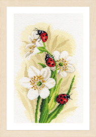 Ladybug Parade (Even Weave) Counted Cross Stitch Kit by Lanarte