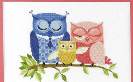 Owl Family Cross Stitch Kit by Pako