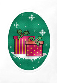 Christmas Gifts Greetings Card Counted Cross Stitch Kit by Orchidea