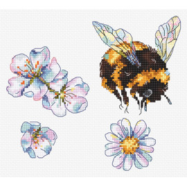 Furry Bumblebee Counted Cross Stitch Kit by Letistitch