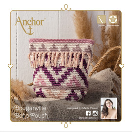 Crochet Kit: Boho Pouch: Bougainville By Anchor