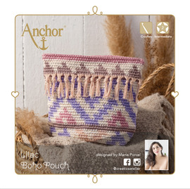 Crochet Kit: Boho Pouch: Lilac By Anchor