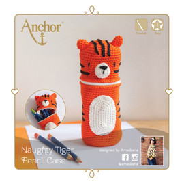 Crochet Kit: Pencil Case: Tiger By Anchor