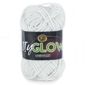 3 x 50g Lion Brand Yarn DIY Glow Yarn - Natural Yarn