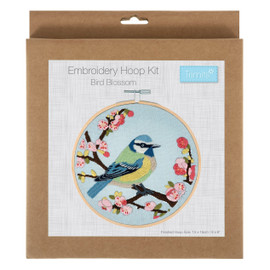 Bird Blossom Embroidery Kit with Hoop by Trimits