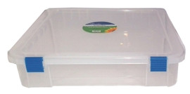 PLASTIC HINGED STORAGE BOX 12" X 12"