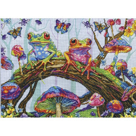 Fantasy Frogs Counted Cross Stitch Kit By Design Works