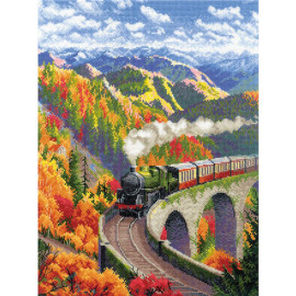 Autumn Express Counted Cross Stitch Kit By Riolis
