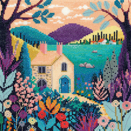 A New Dawn Cross Stitch Kit by Heritage Crafts on Evenweave