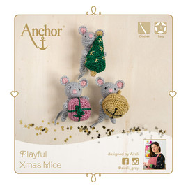 Crochet Kit: Creativa: Amigurumi: Playful Christmas Mice By Anchor