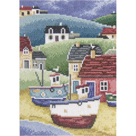 Fisherman's Village I Counted Cross Stitch Kit by RTO