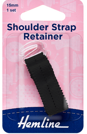 Shoulder Strap Retainer 15mm in Black by Hemline