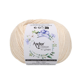 Crochet Yarn Cotton 'n' Linen: 4 Ply 50g Ball Pearl