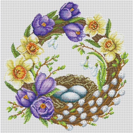 Floral Notes of Spring Counted Cross Stitch Kit By VDV