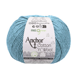 Crochet/Knitting Yarn: Cotton 'n' Wool: 4 Ply 50g Ball: Aquamarine