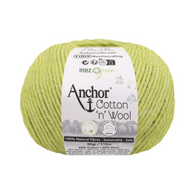 Crochet/Knitting Yarn: Cotton 'n' Wool: 4 Ply 50g Ball: Peridot