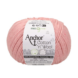 Crochet/Knitting Yarn: Cotton 'n' Wool: 4 Ply 50g Ball: Rose Quartz