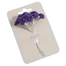 Ribbon Rose: 15mm: Pack of 12: Light Purple