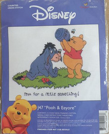 "Time for a little Something" Pooh & Eeyore Counted Cross Stitch Kit by Disney