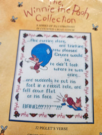 Piglet's Verse Counted Cross Stitch Kit by Disney