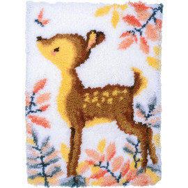 Deer Latch Hook Rug Kit by Vervaco