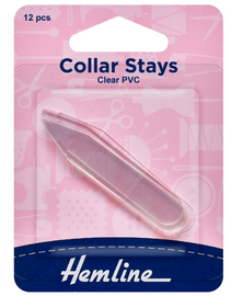 12 Piece Collar Stays in Clear by Hemline