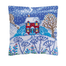 Beautiful Winter Chunky Cross Stitch Cushion Kit by Collection D'Art